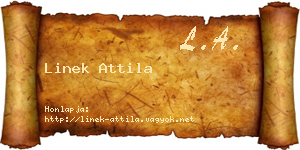 Linek Attila névjegykártya